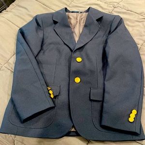 Navy jacket with gold buttons. Size 12 youth